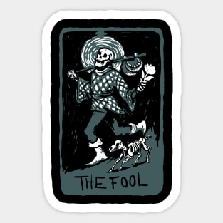 Dog Moon Tarot Card The Fool Sticker